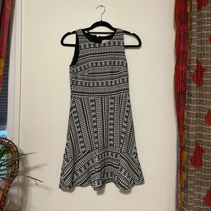 The Loft 2P Black White Printed Dress